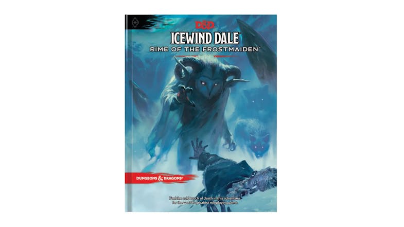 A book cover of the D&D Icewind Dale Rime of the Frostmaiden A book cover of the D&D Icewind Dale Rime of the Frostmaiden