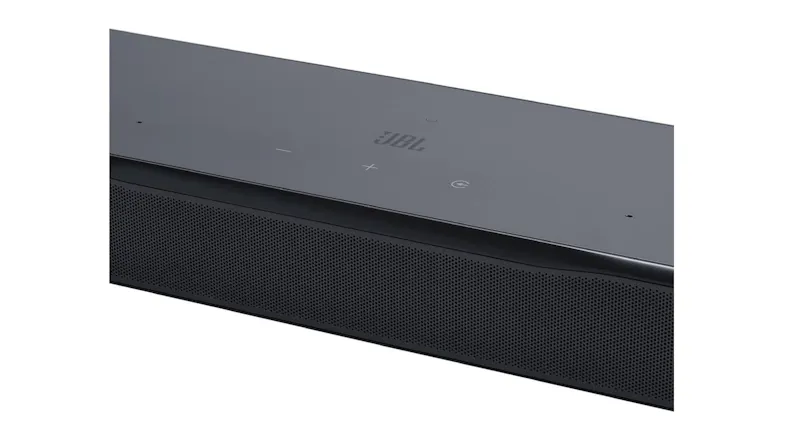 A close-up shot of the soundbar’s top touch controls A close-up shot of the soundbar’s top touch controls