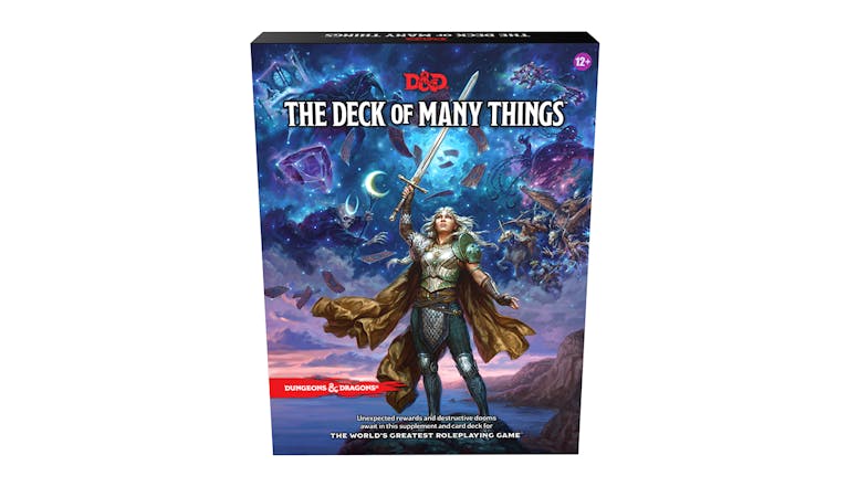 An illustrated box cover of the D&D - The Deck of Many Things Supplement Set An illustrated box cover of the D&D - The Deck of Many Things Supplement Set