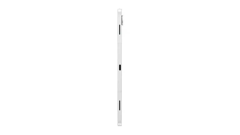 Side view of Samsung Galaxy tablet with camera bump and USB-C charging output along the edge Side view of Samsung Galaxy tablet with camera bump and USB-C charging output along the edge