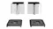 White air fryer showing two drawers and two crisper plates White air fryer showing two drawers and two crisper plates