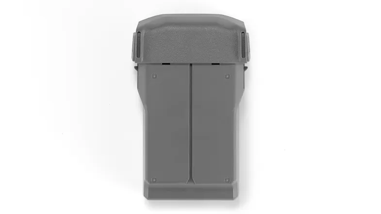 A DJI Intelligent Flight Battery Plus for Mini 5 Pro Drone with latches and screw holes on top A DJI Intelligent Flight Battery Plus for Mini 5 Pro Drone with latches and screw holes on top
