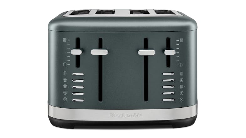 A front view of a 4 slice toaster A front view of a 4 slice toaster