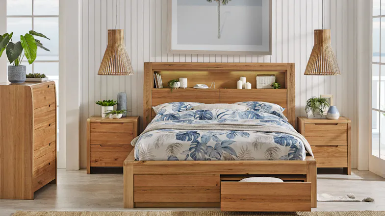 Edison Super King Bed Frame with 2 Drawer Base Edison Super King Bed Frame with 2 Drawer Base
