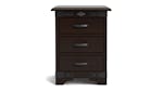 Nordic 3 Drawer Bedside Table, NZ-made bedroom drawers crafted from NZ pine, stylish and durable wooded furniture - Dark Oak Nordic 3 Drawer Bedside Table, NZ-made bedroom drawers crafted from NZ pine, stylish and durable wooded furniture - Dark Oak
