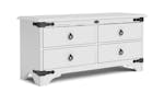 Nordic 4 Drawer Chest, NZ-made bedroom drawers crafted from NZ pine, stylish and durable wooded furniture - Aged White Paint Nordic 4 Drawer Chest, NZ-made bedroom drawers crafted from NZ pine, stylish and durable wooded furniture - Aged White Paint