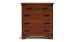 Nordic 5 Drawer Lowboy, NZ-made bedroom drawers crafted from NZ pine, stylish and durable wooded furniture - Sienna Nordic 5 Drawer Lowboy, NZ-made bedroom drawers crafted from NZ pine, stylish and durable wooded furniture - Sienna