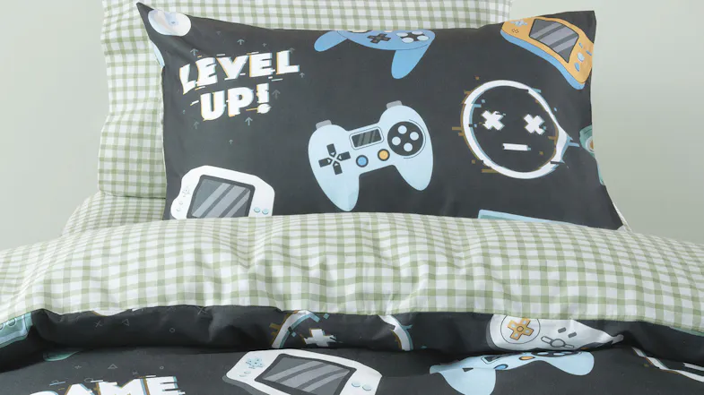 Game Over Duvet Cover Set by Squiggles Game Over Duvet Cover Set by Squiggles