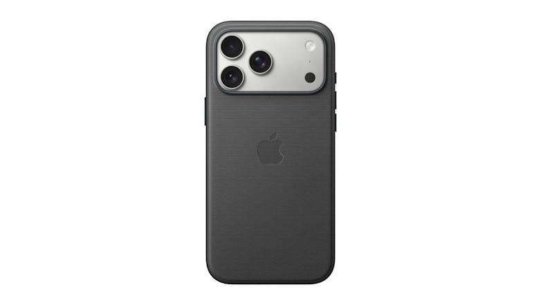 Black iPhone 17 Pro Max case with Apple logo on the back Black iPhone 17 Pro Max case with Apple logo on the back