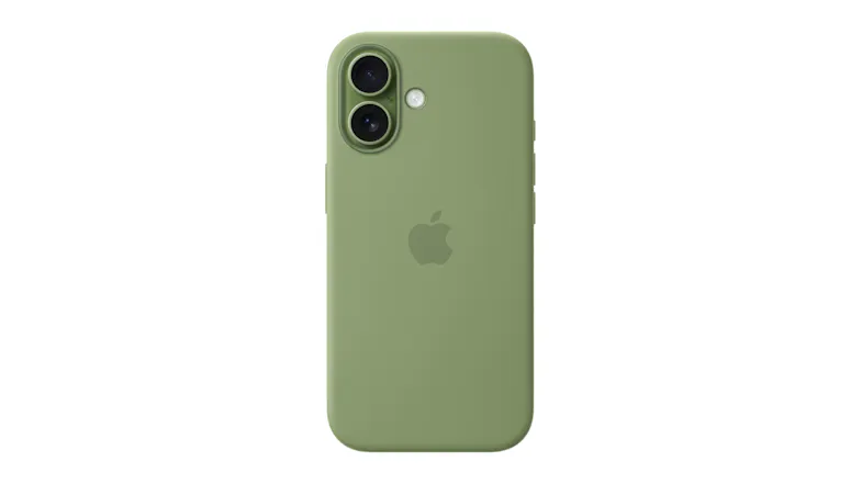 Light moss iPhone 17 case with Apple logo on the back Light moss iPhone 17 case with Apple logo on the back