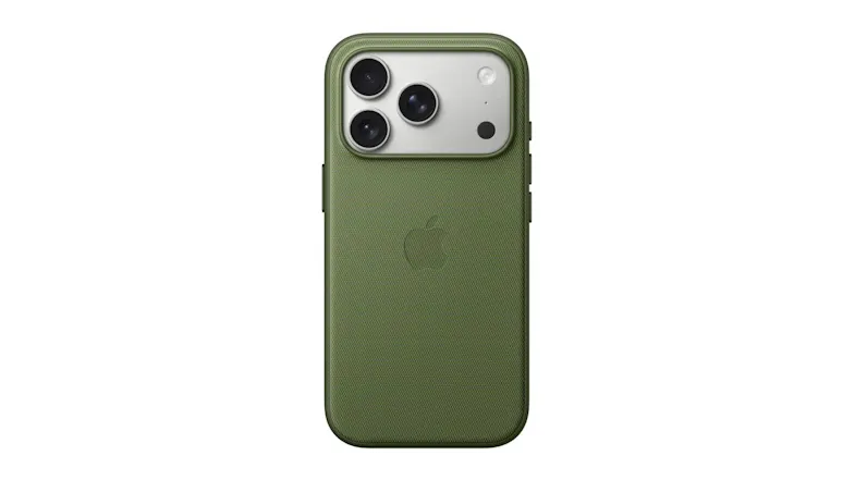 Green iPhone 17 Pro case with Apple logo on the back Green iPhone 17 Pro case with Apple logo on the back