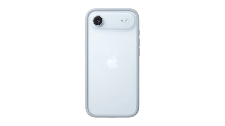 Light blue iPhone Air case with Apple logo on the back Light blue iPhone Air case with Apple logo on the back