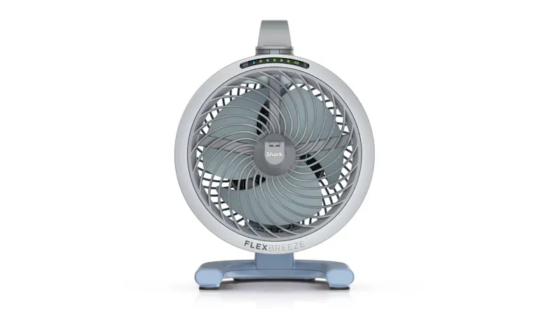 A front-facing angle of the Shark FlexBreeze fan A front-facing angle of the Shark FlexBreeze fan