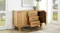 A view of the buffet table with the right door and all its drawers open A view of the buffet table with the right door and all its drawers open