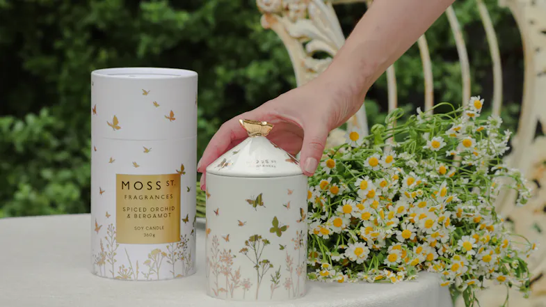 Moss St. 360g Ceramic Scented Soy Candle - Spiced Orchid & Bergamot Moss St. 360g Ceramic Scented Soy Candle - Spiced Orchid & Bergamot