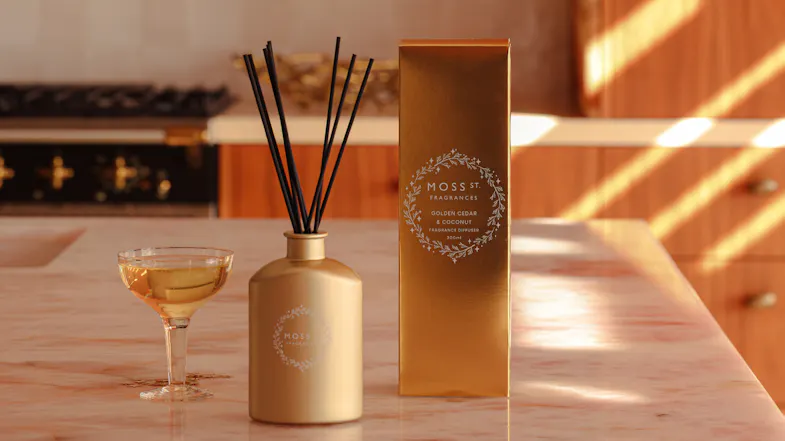 Moss St. 300ml Ceramic Reed Diffuser - Golden Cedar & Coconut Moss St. 300ml Ceramic Reed Diffuser - Golden Cedar & Coconut