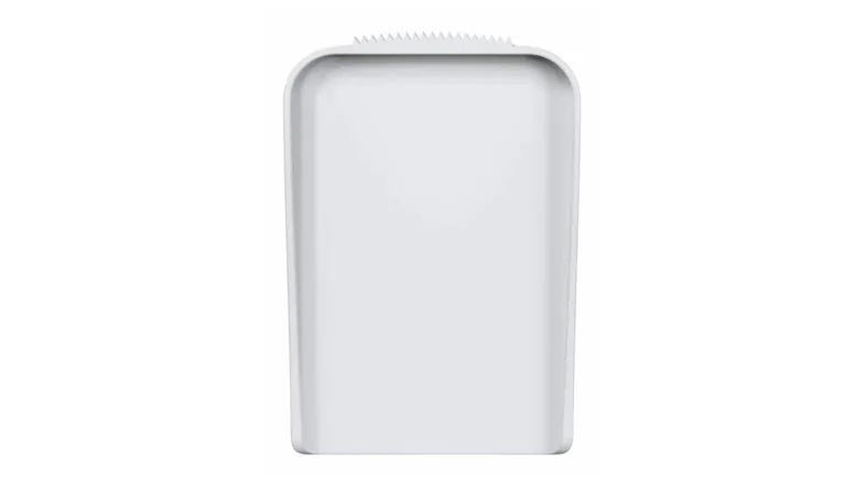 Front view of a white Command hanger, highlighting its design Front view of a white Command hanger, highlighting its design