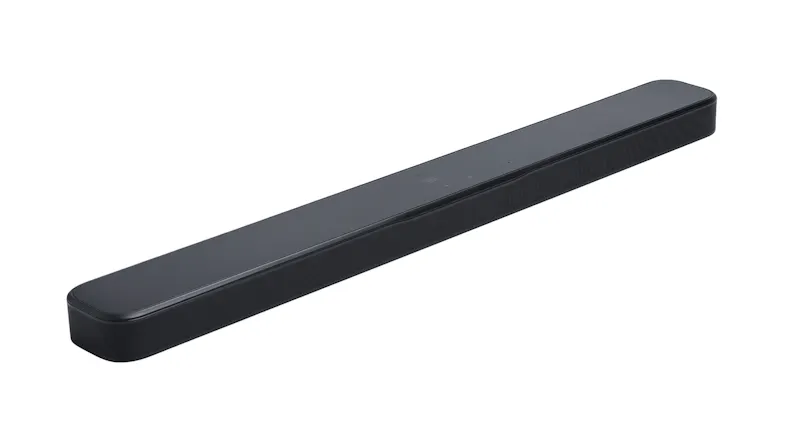 A front left side view of the JBL Bar 300MK2 wireless soundbar A front left side view of the JBL Bar 300MK2 wireless soundbar