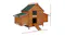 A chicken coop with its labelled dimensions A chicken coop with its labelled dimensions