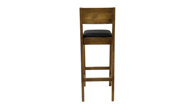Rear view of a Barclay Bar Chair, showcasing its sturdy frame Rear view of a Barclay Bar Chair, showcasing its sturdy frame