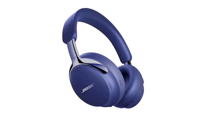 An angled right side view of the violet Bose wireless over-ear headphone An angled right side view of the violet Bose wireless over-ear headphone