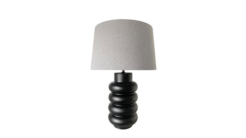Cannes 59cm Black Ceramic Table Lamp, bold with modern elegance, casting a warm inviting glow. Cannes 59cm Black Ceramic Table Lamp, bold with modern elegance, casting a warm inviting glow.