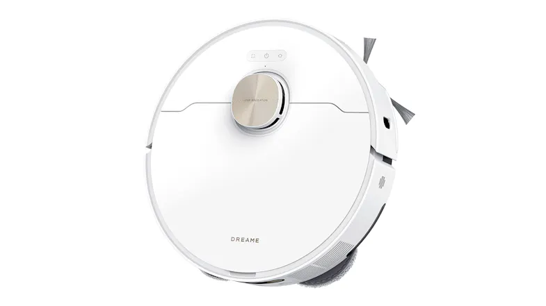 Angled top view of the Dreame robot vacuum Angled top view of the Dreame robot vacuum