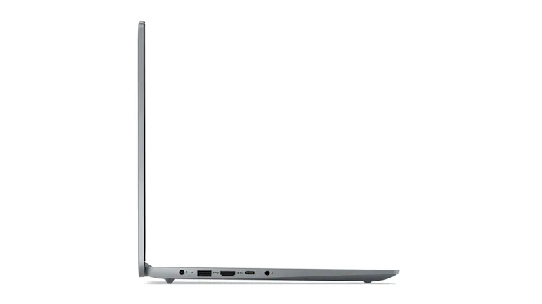 Right-side view of the Lenovo IdeaPad laptop showing HDMI, USB, and headset ports Right-side view of the Lenovo IdeaPad laptop showing HDMI, USB, and headset ports