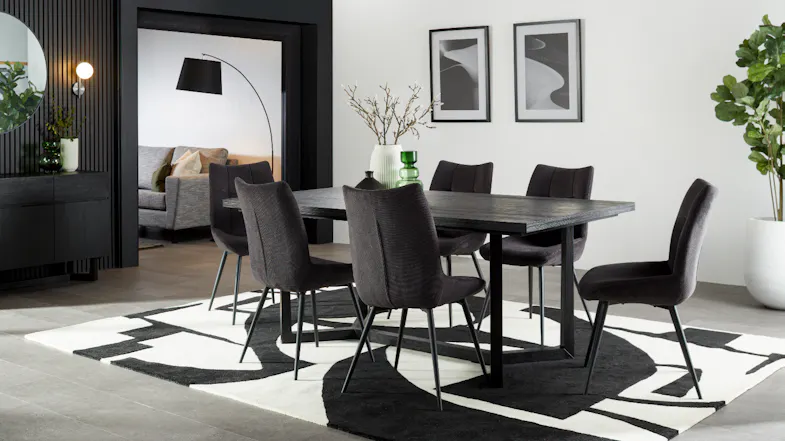 A view of the dining table in a modern home A view of the dining table in a modern home