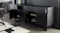 A side-angle view of the buffet with its doors open A side-angle view of the buffet with its doors open