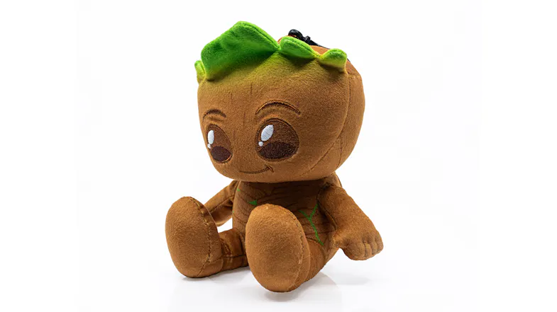 The Bitty Boomers Groot Speaker positioned at a left angle The Bitty Boomers Groot Speaker positioned at a left angle