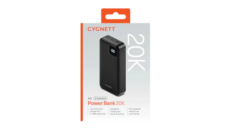 Packaging of the Go Gen3 20,000mAh Power Bank Packaging of the Go Gen3 20,000mAh Power Bank