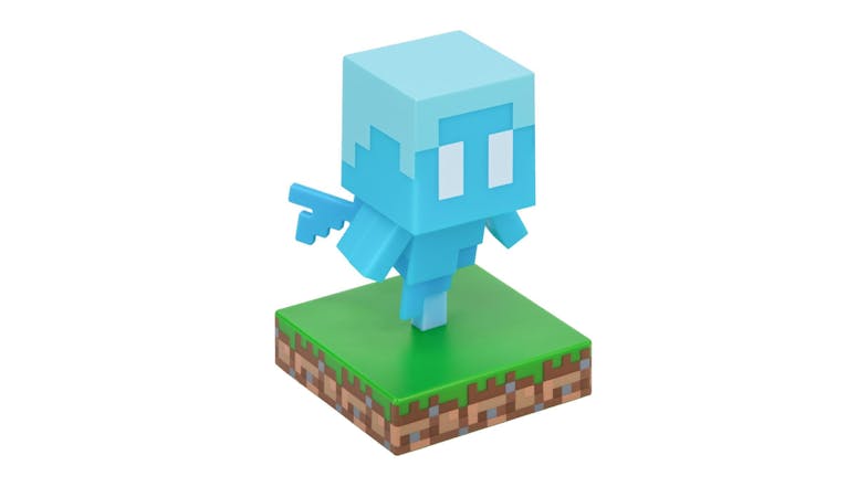 A left-angled view of a Minecraft desktop lamp A left-angled view of a Minecraft desktop lamp