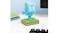 Minecraft Allay block character lamp standing on a grass block base, glowing bright blue in a dark room Minecraft Allay block character lamp standing on a grass block base, glowing bright blue in a dark room