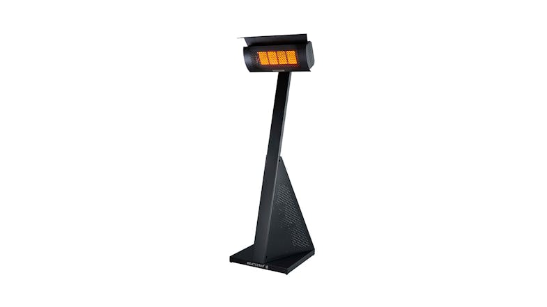 An angled front view of the portable LPG gas heater An angled front view of the portable LPG gas heater