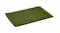 Rectangular two-tone artificial grass mat with black bound edges Rectangular two-tone artificial grass mat with black bound edges