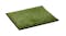 Rectangular two-tone artificial grass mat with black bound edges Rectangular two-tone artificial grass mat with black bound edges