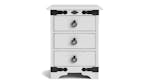 Nordic 3 Drawer Bedside Table, NZ-made bedroom drawers crafted from NZ pine, stylish and durable wooded furniture - Aged White Paint Nordic 3 Drawer Bedside Table, NZ-made bedroom drawers crafted from NZ pine, stylish and durable wooded furniture - Aged White Paint