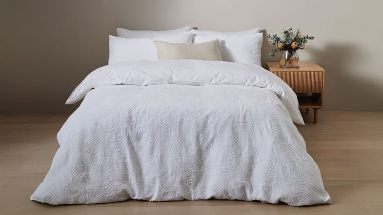 Palms White Duvet Cover Set by L'Avenue Palms White Duvet Cover Set by L'Avenue
