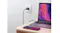Minimalist desk with a laptop that charges using an Alogic Gan wall charger Minimalist desk with a laptop that charges using an Alogic Gan wall charger