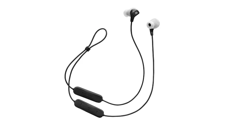 A JBL Endurance Run 3 Wireless In-Ear Headphones in sleek black A JBL Endurance Run 3 Wireless In-Ear Headphones in sleek black