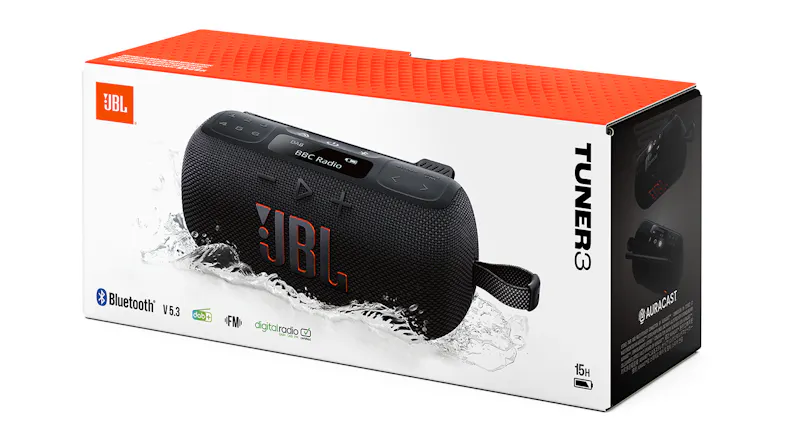 JBL Tuner 3 box packaging with Bluetooth and 15H battery life JBL Tuner 3 box packaging with Bluetooth and 15H battery life