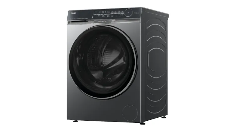 Left side view of the Haier washing machine showing smooth edges Left side view of the Haier washing machine showing smooth edges