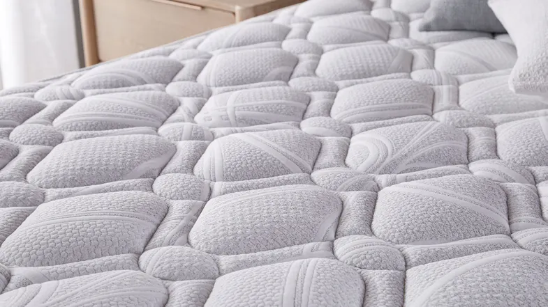 Eclipse mattress close up of top quilted comfort layer. Eclipse mattress close up of top quilted comfort layer.