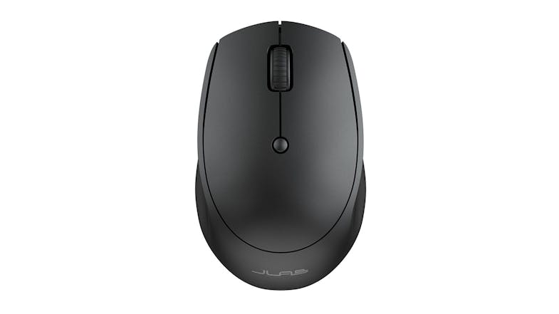 A JLab Go Wireless Mouse in a sleek black finish A JLab Go Wireless Mouse in a sleek black finish