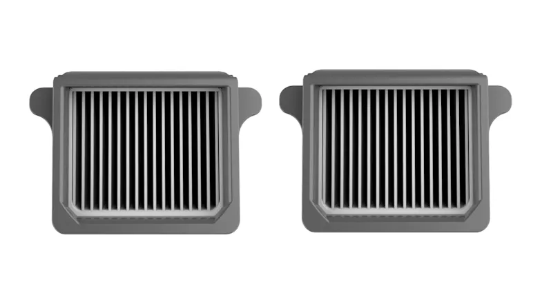 Detailed view of two HEPA filters for capturing fine dust and allergens Detailed view of two HEPA filters for capturing fine dust and allergens