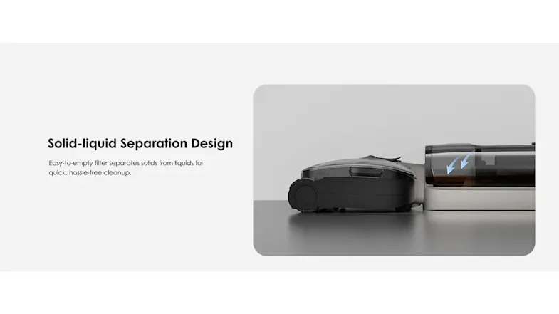Image showing a solid-liquid separation system with an easy-to-empty filter for quick cleanup Image showing a solid-liquid separation system with an easy-to-empty filter for quick cleanup