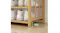 Bamboo shoe rack bottom shelf with white sneakers and 5cm clearance from the floor Bamboo shoe rack bottom shelf with white sneakers and 5cm clearance from the floor