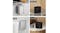 A collage showing trash bin used in kitchen, countertop, toilet, and living room A collage showing trash bin used in kitchen, countertop, toilet, and living room