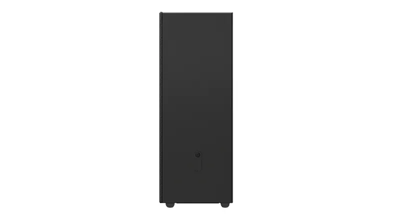 Rear view of a wireless subwoofer with rubber feet Rear view of a wireless subwoofer with rubber feet